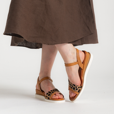 Eclipse Tan Leather Sandals