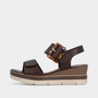 D2L53 Moro Leather Wedge Sandals