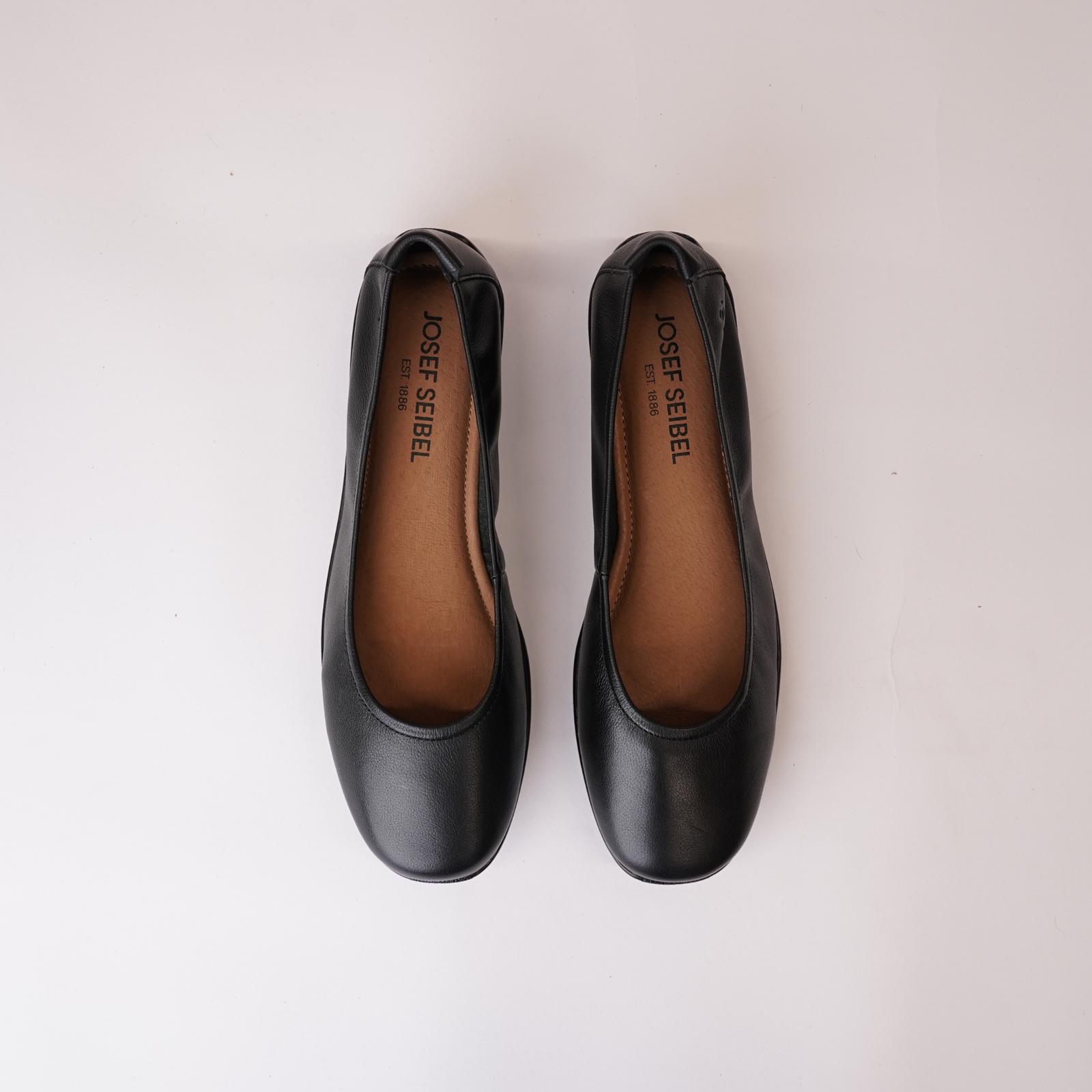 Fenja 01 Black/black Leather Ballet Flats