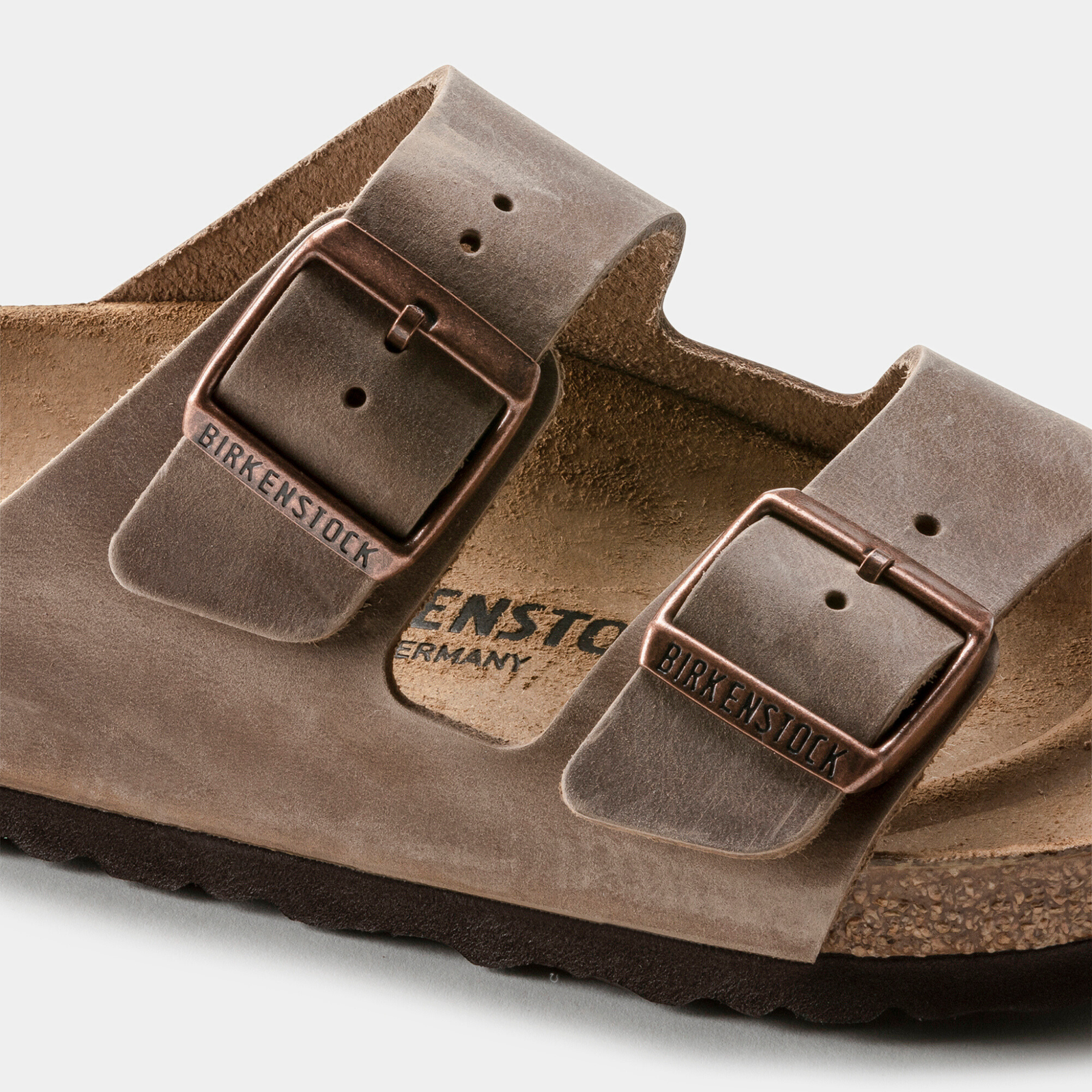 Arizona Oiled Leather Tobacco Brown Sandals