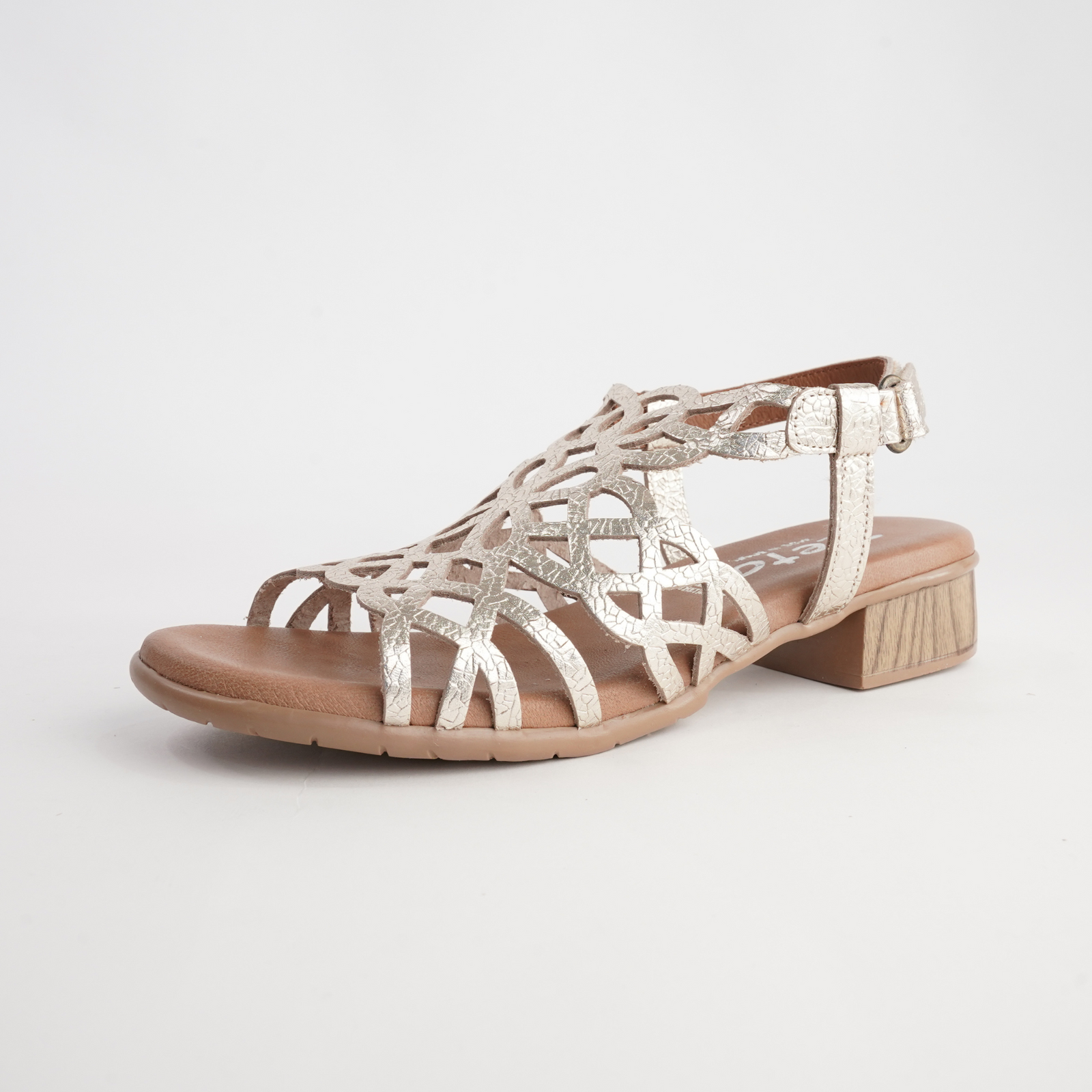 Hilite Champagne Leather Sandals