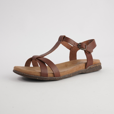 Fabricia 01 Cognac Leather Sandals