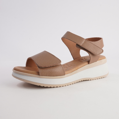 Sabo Taupe Leather Sandals