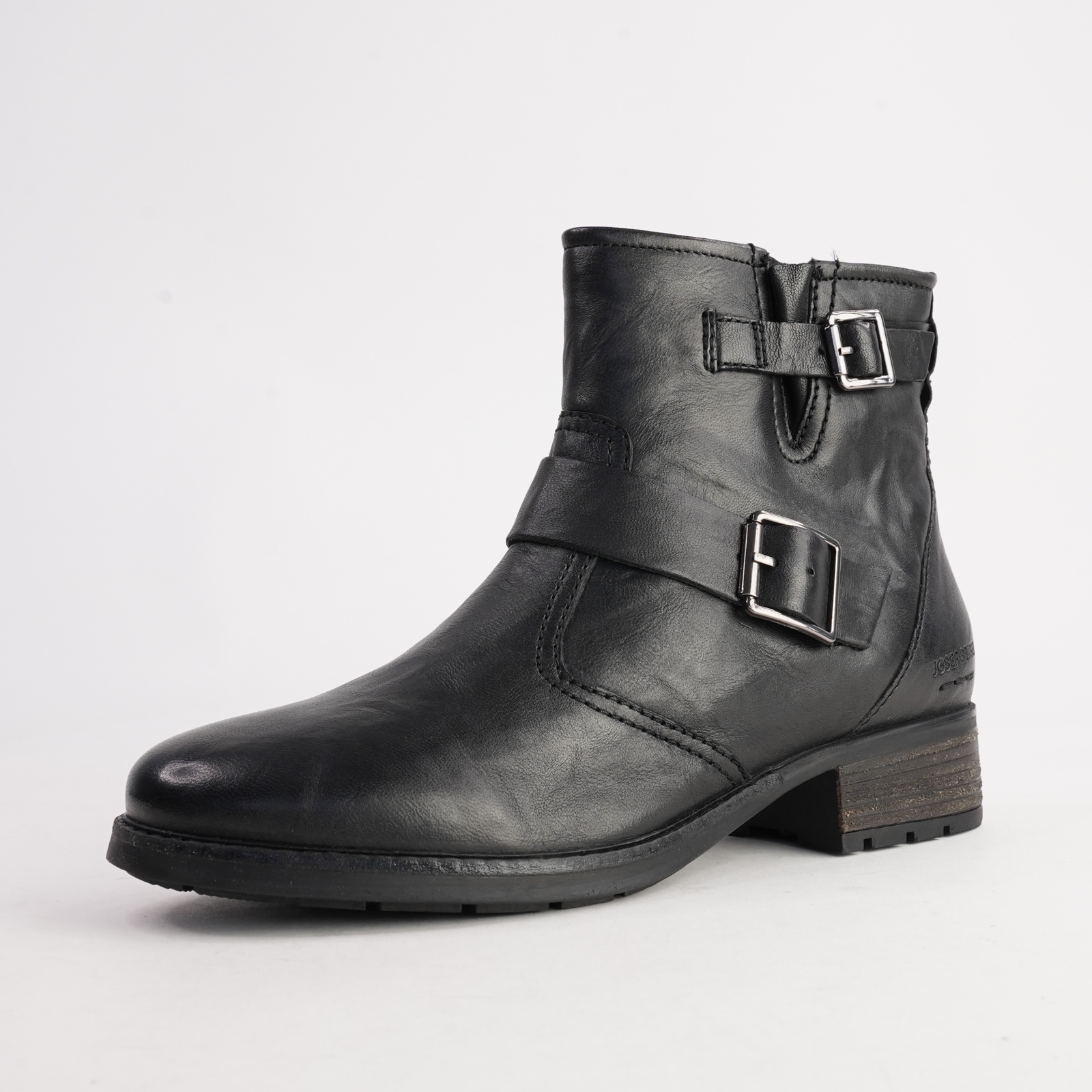 Kate 21 Schwarz Leather Ankle Boots