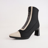 CHI243714 Soho Milk/ Neo Black Leather Ankle Boots