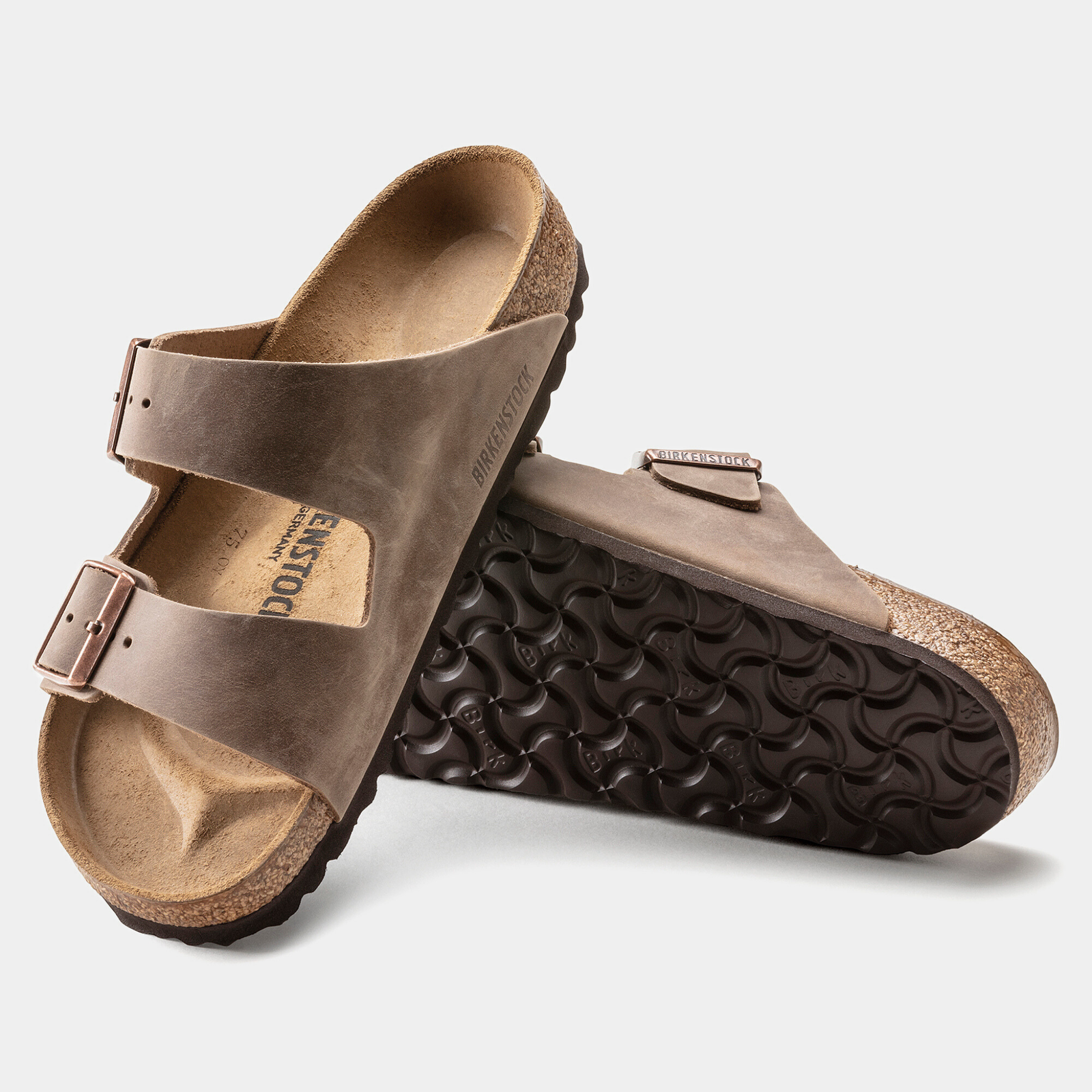 Arizona Oiled Leather Tobacco Brown Sandals
