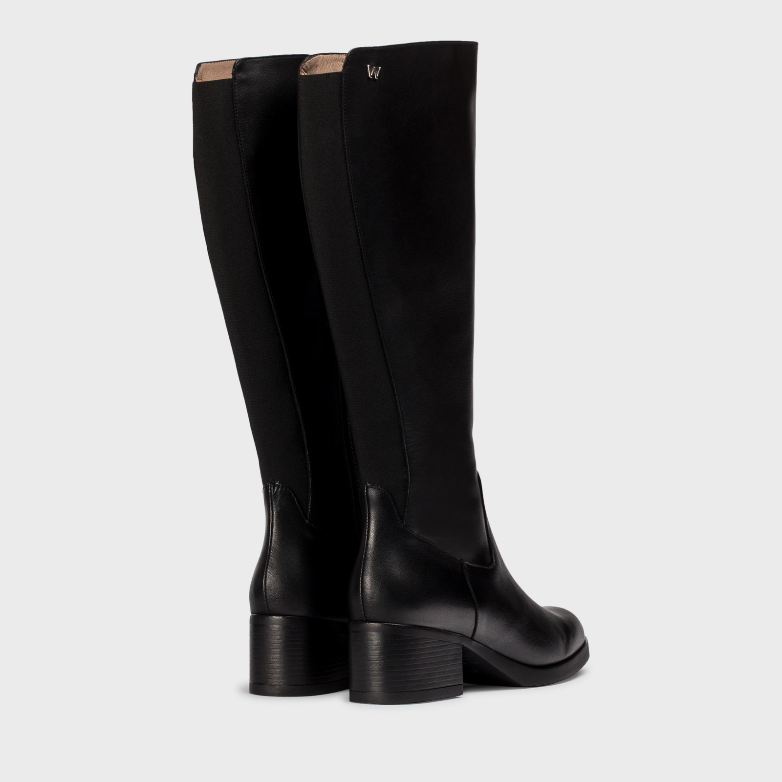 Zyra Negro Leather Knee High Boots