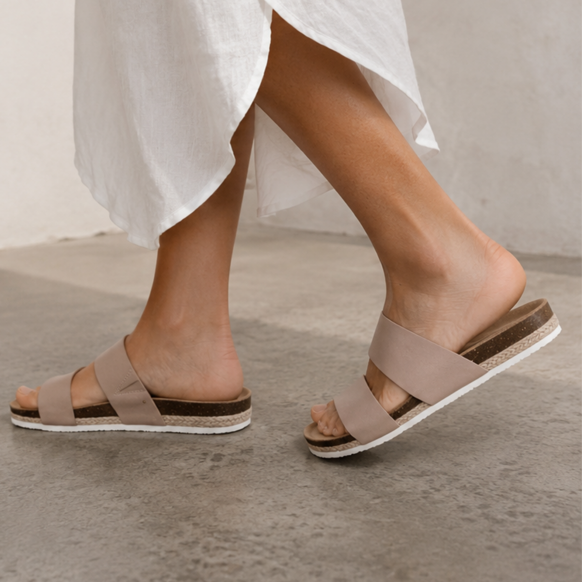 Maria III Sand Leather Sandals