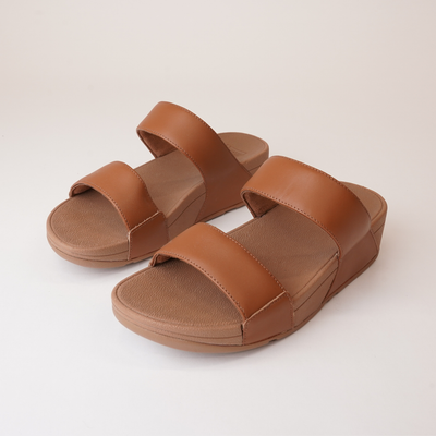 Lulu Leather Slides Light Tan Sandals