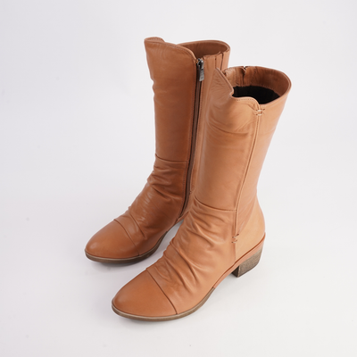 Bristol Tan Leather Calf Boots