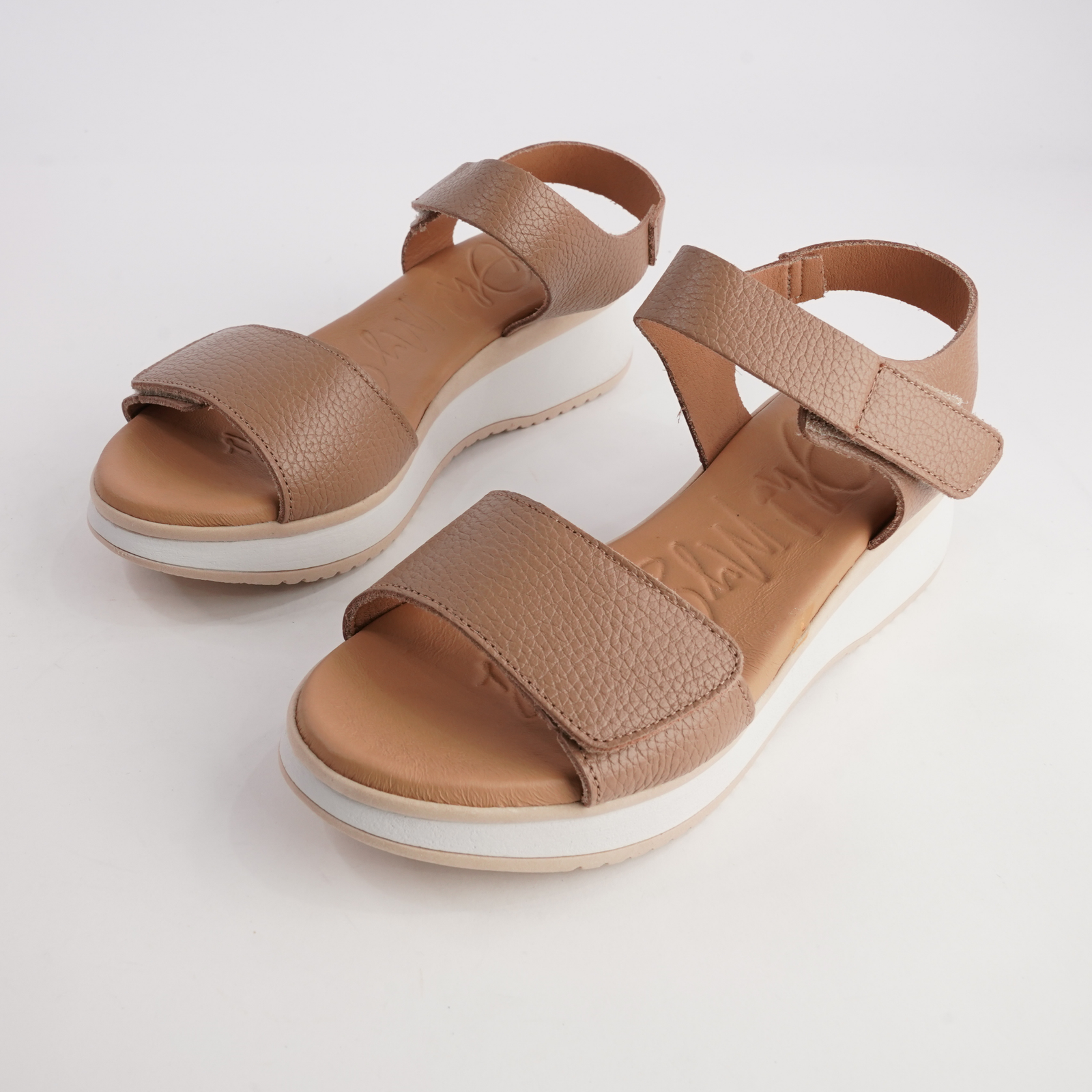 Sabo Taupe Leather Sandals
