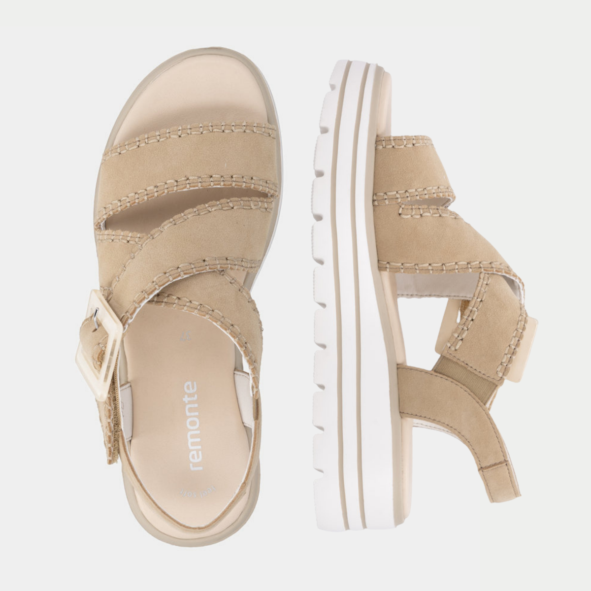 D3N51 Sepia Suede Wedge Sandals