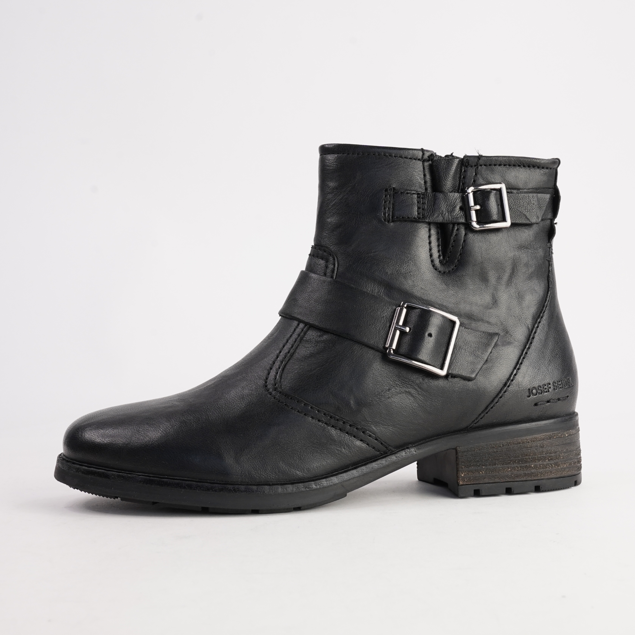 Kate 21 Schwarz Leather Ankle Boots