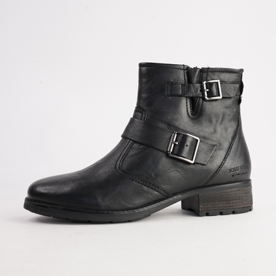 Kate 21 Schwarz Leather Ankle Boots