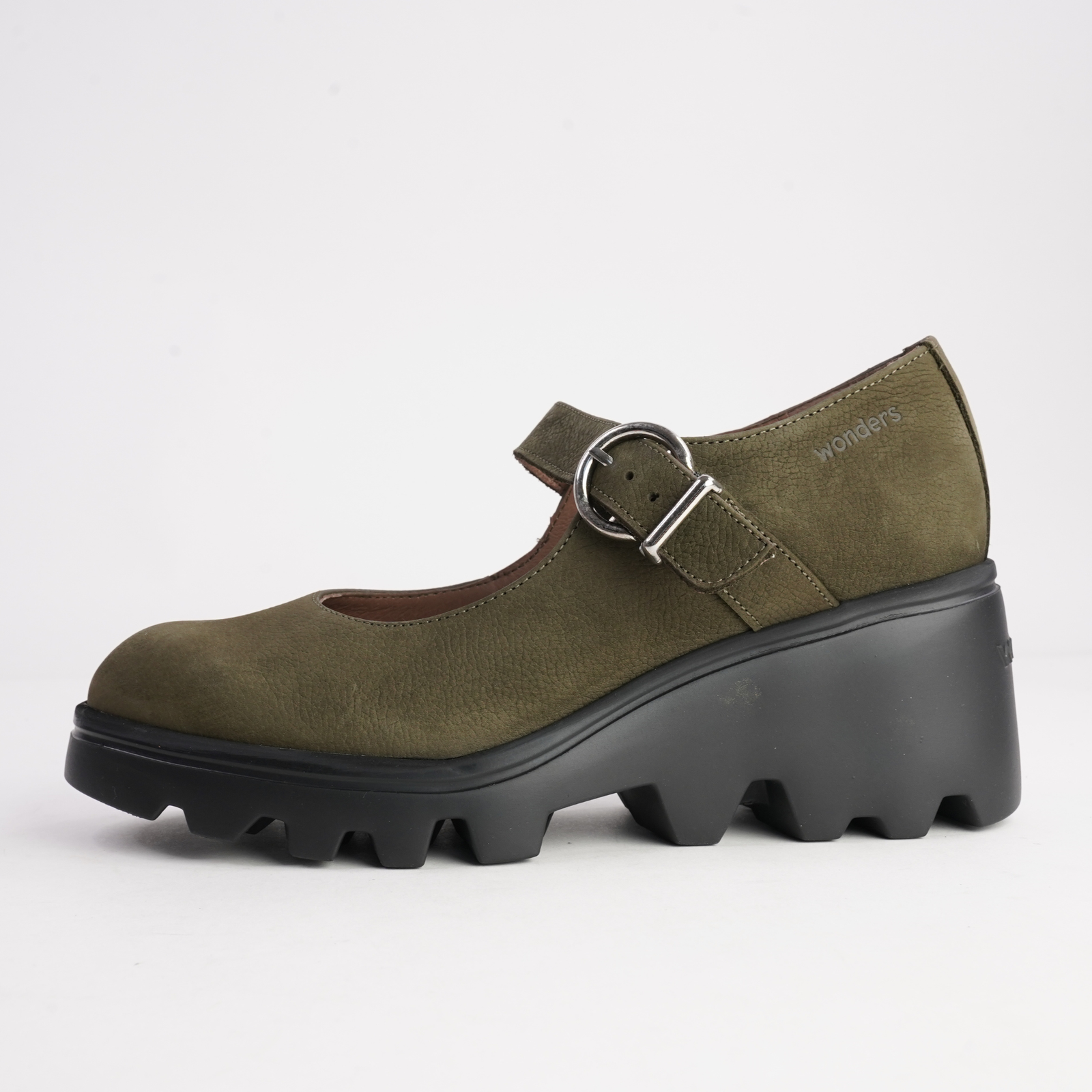 Celine Olive Nubuck Leather Heels