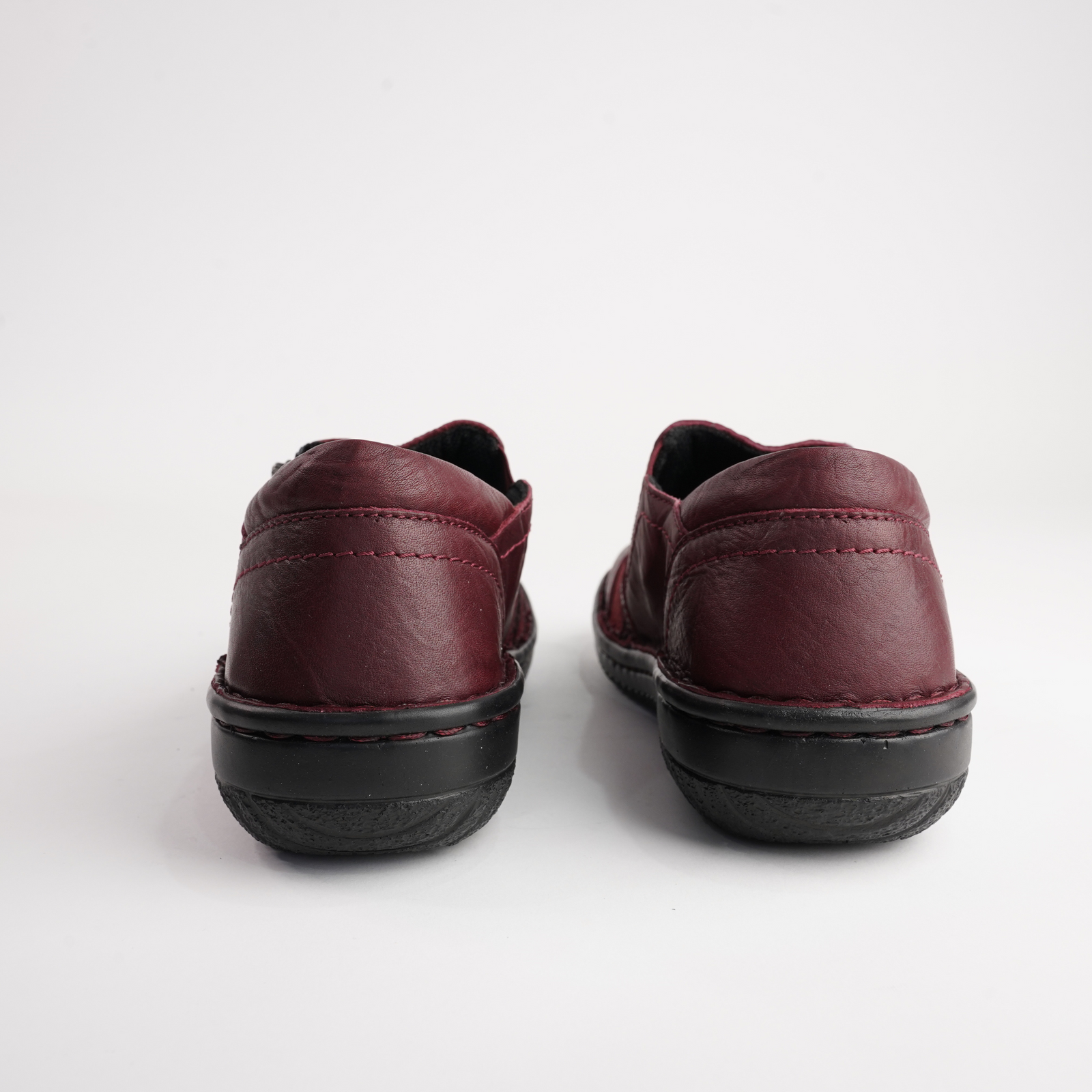 5849-27 Dark Burgundy Leather Flats