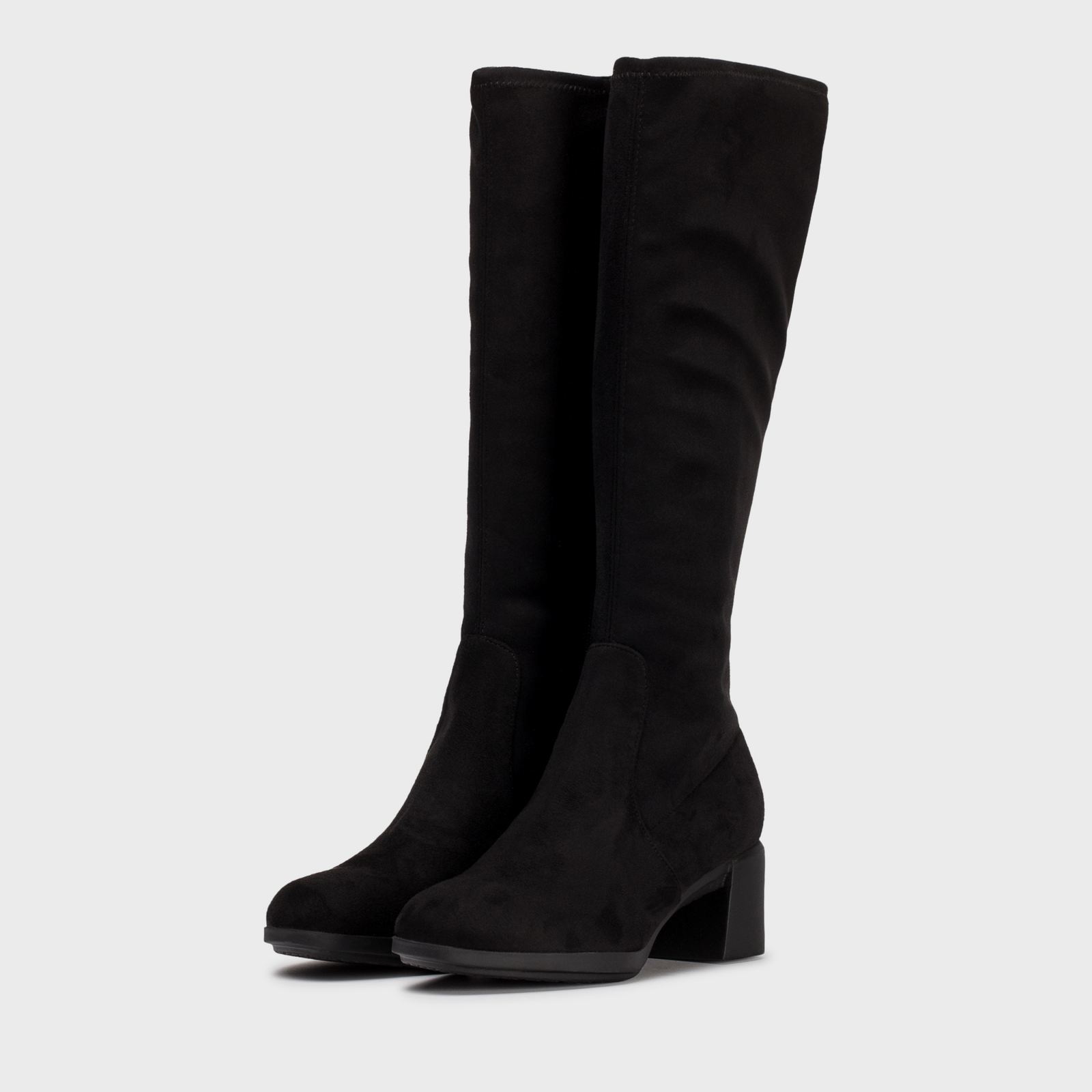 Orinno Negro Suede Knee High Boots