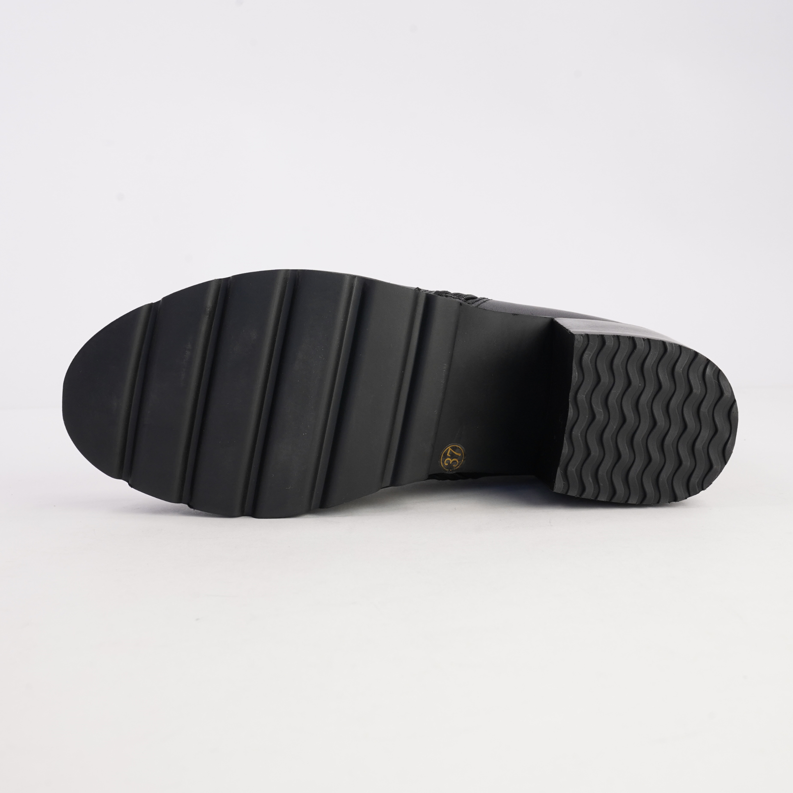 Anakie Black Leather Ankle Boots