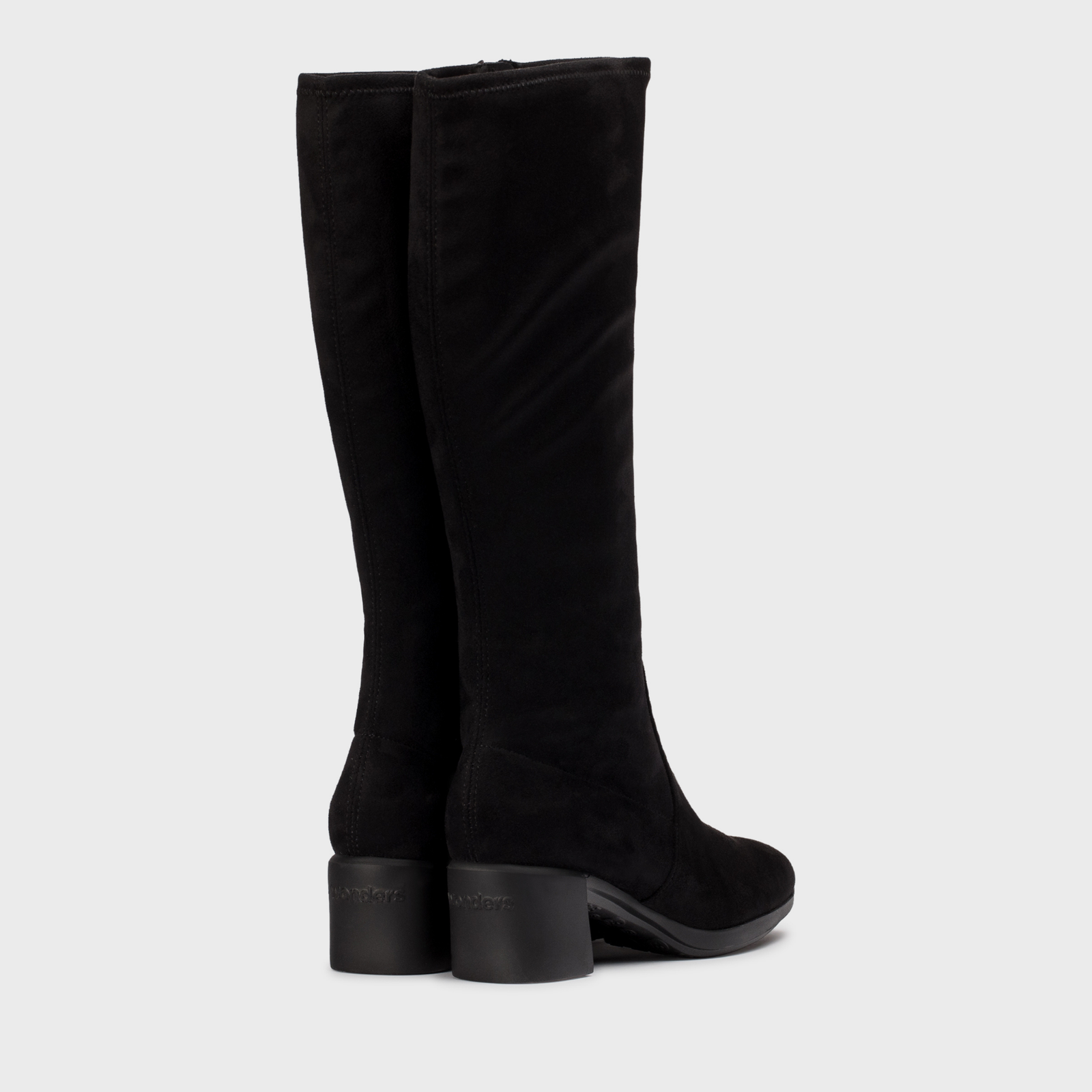 Orinno Negro Suede Knee High Boots