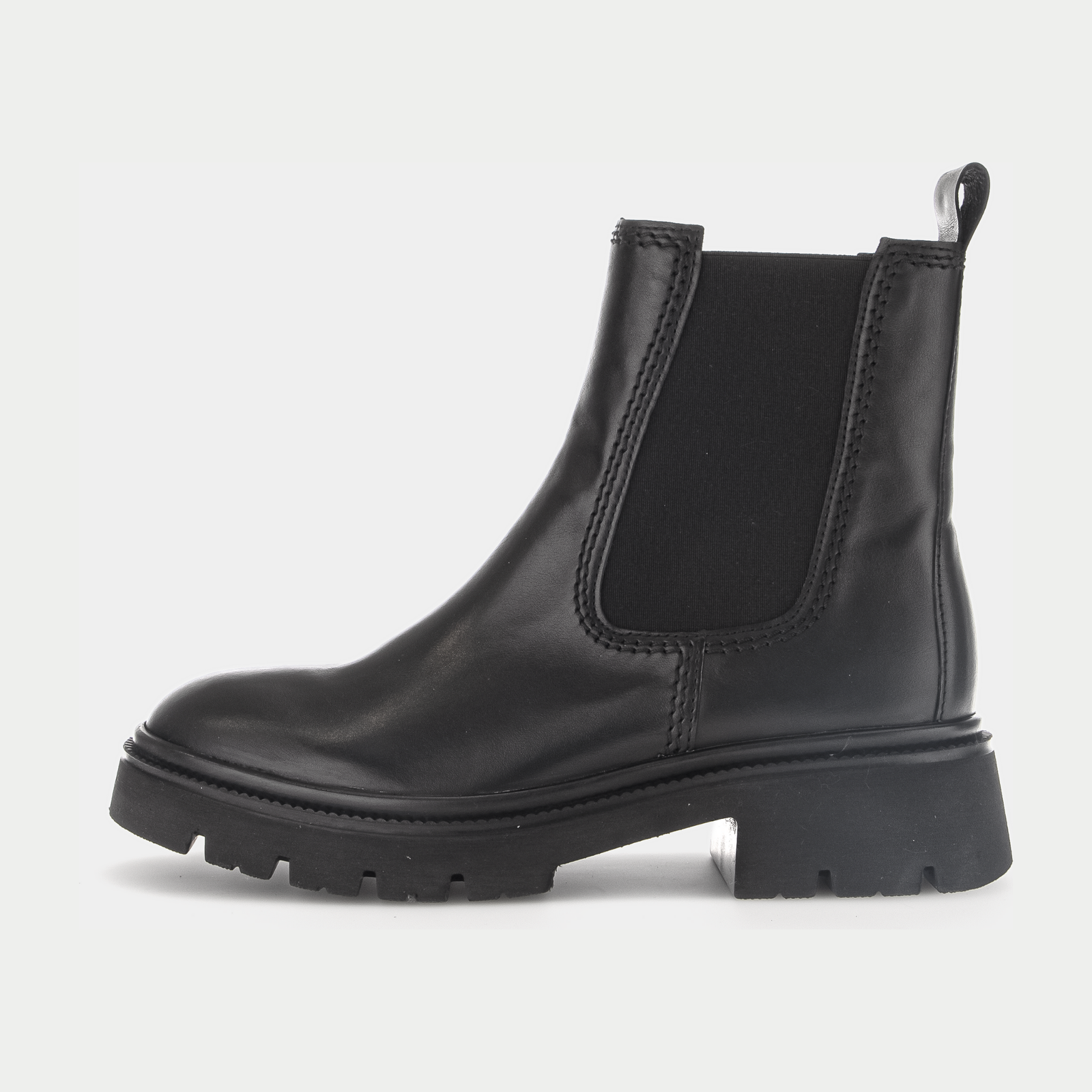 Ezrith Schwarz Leather Ankle Boots