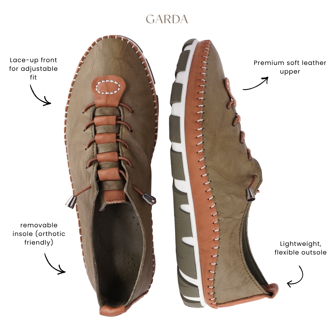 Chino Khaki Leather Sneakers