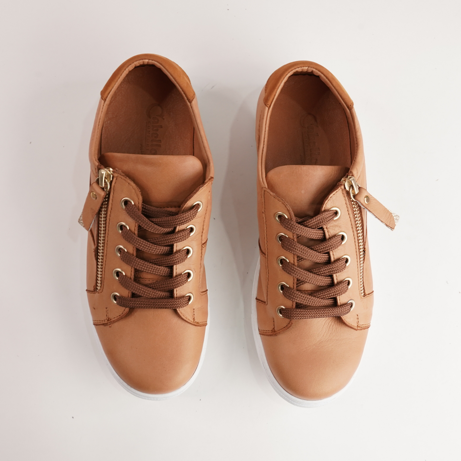Eg520 Tan Leather Sneakers