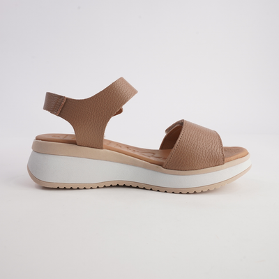 Sabo Taupe Leather Sandals