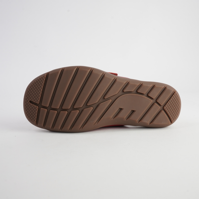 Tribe Red Leather Slides
