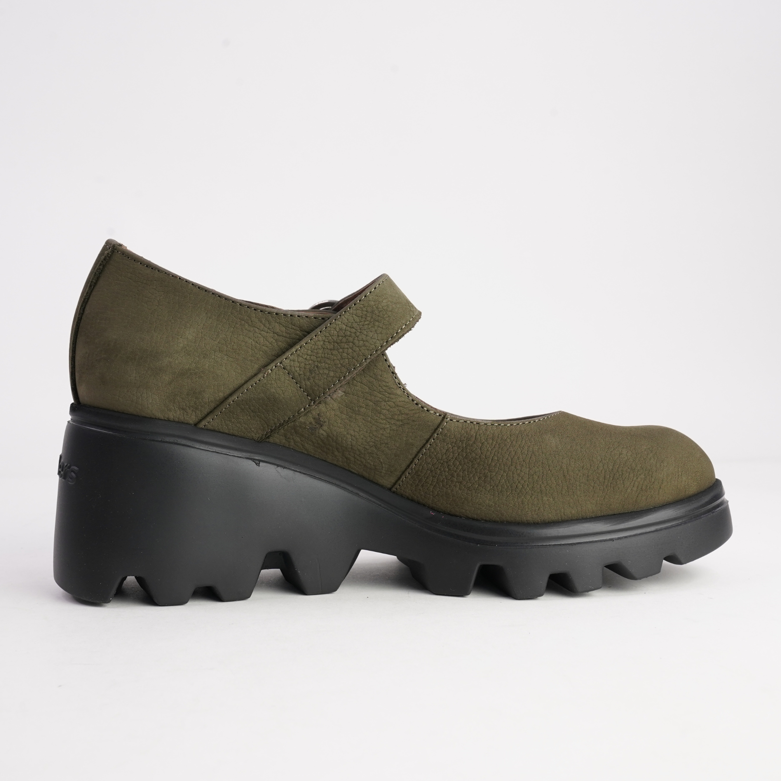 Celine Olive Nubuck Leather Heels