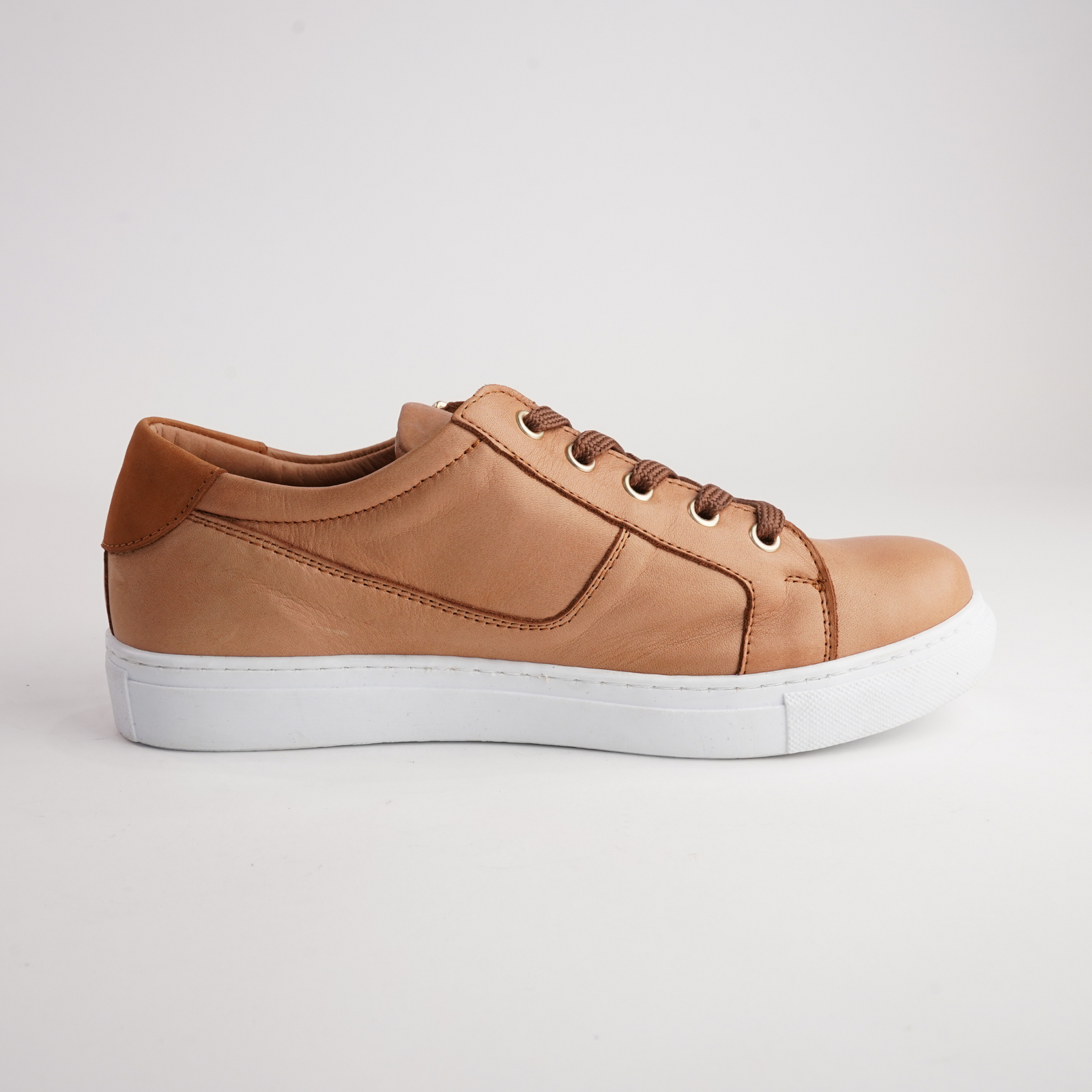 Eg520 Tan Leather Sneakers