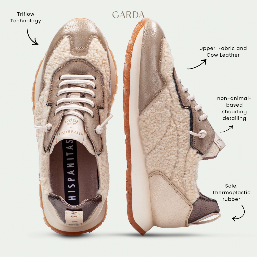 HI254209 Cream Combo Leather Sneakers