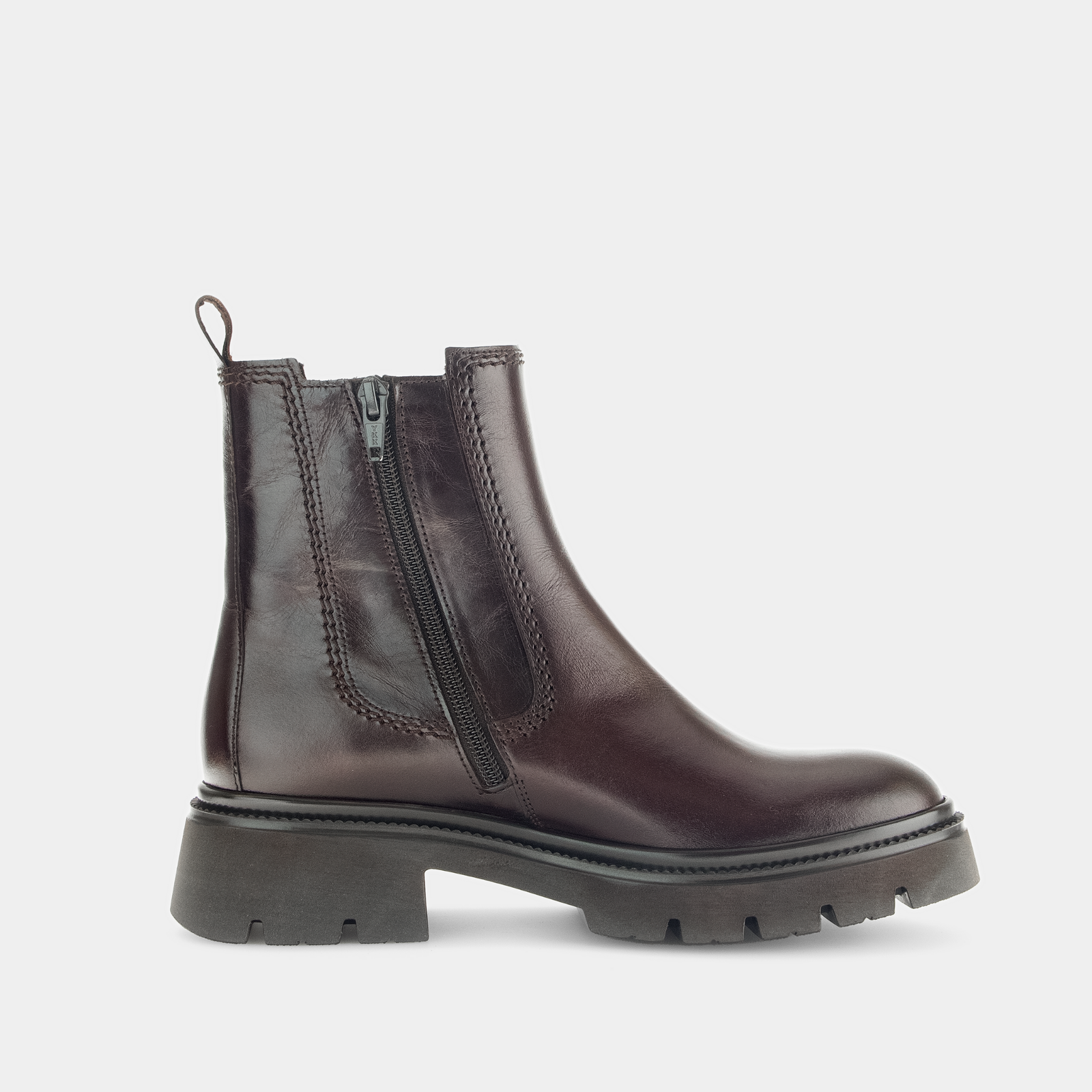 Ezrith Kastanie Leather Ankle Boots