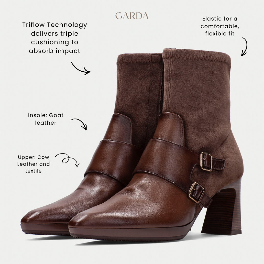 HI254304 Avellana Leather Ankle Boots