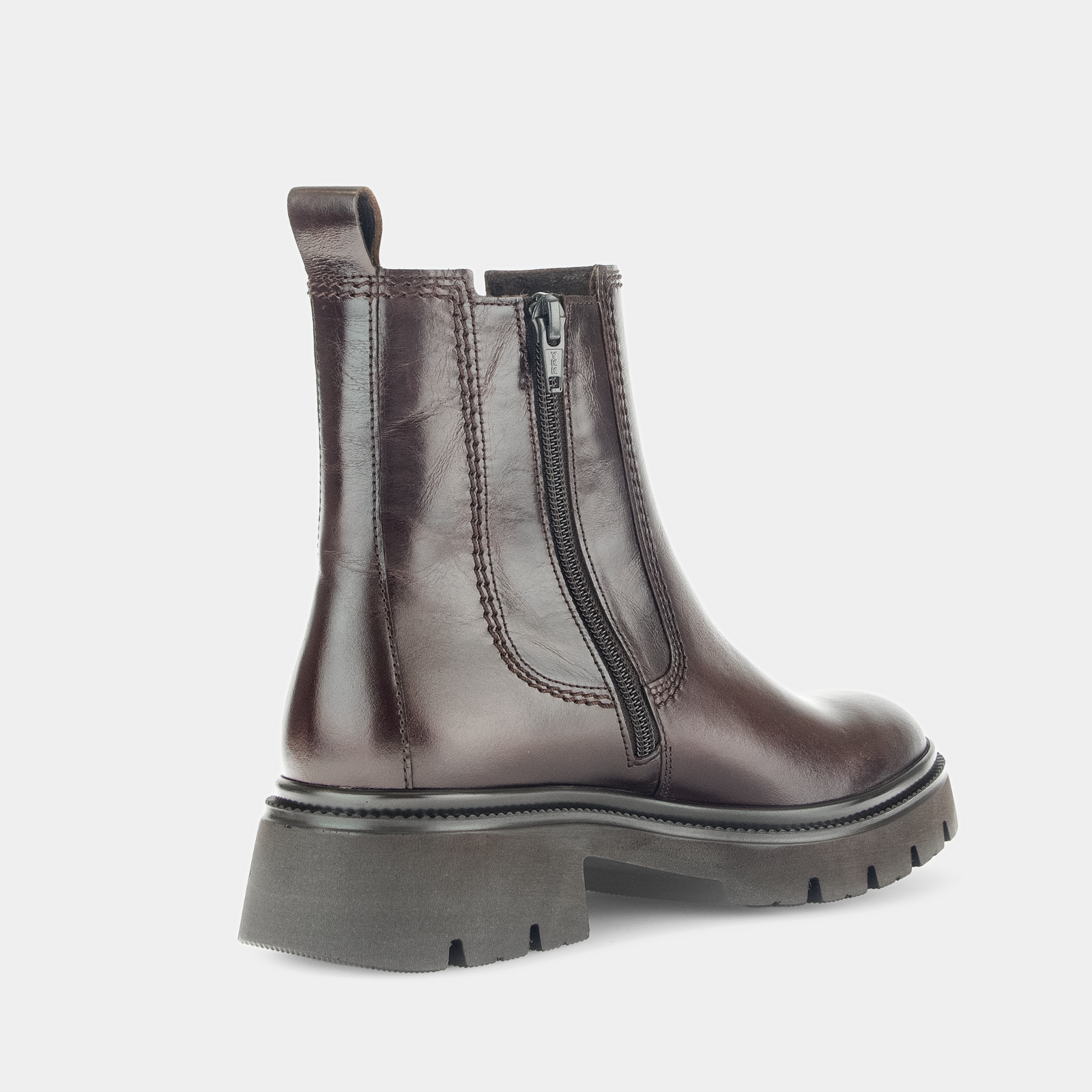 Ezrith Kastanie Leather Ankle Boots