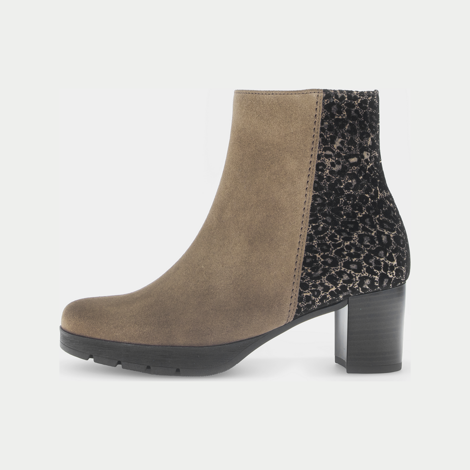Aurenza Farro/Schwarz Leather Ankle Boots