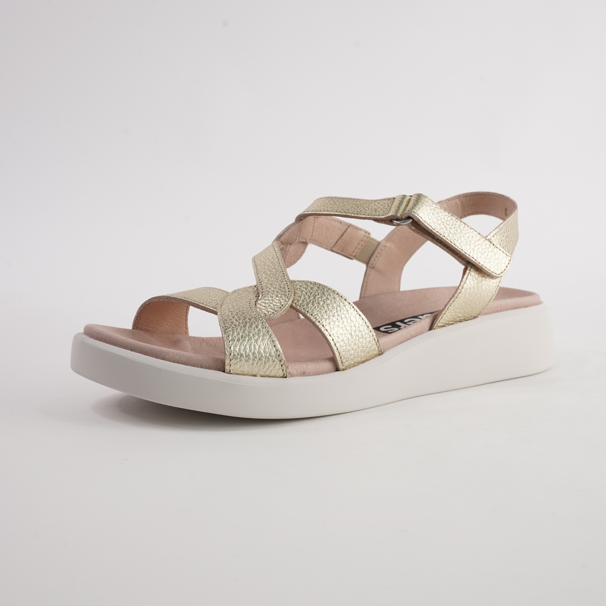 Chantal Platino/ Off White Sole Leather Sandals