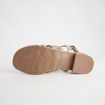 Hilite Champagne Leather Sandals