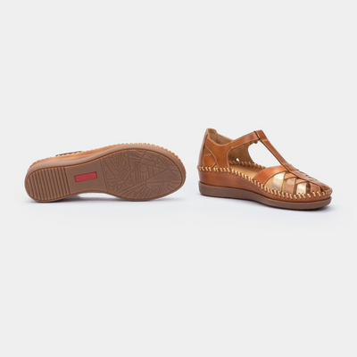 W8k-0705c1 Brandy Leather Sandals