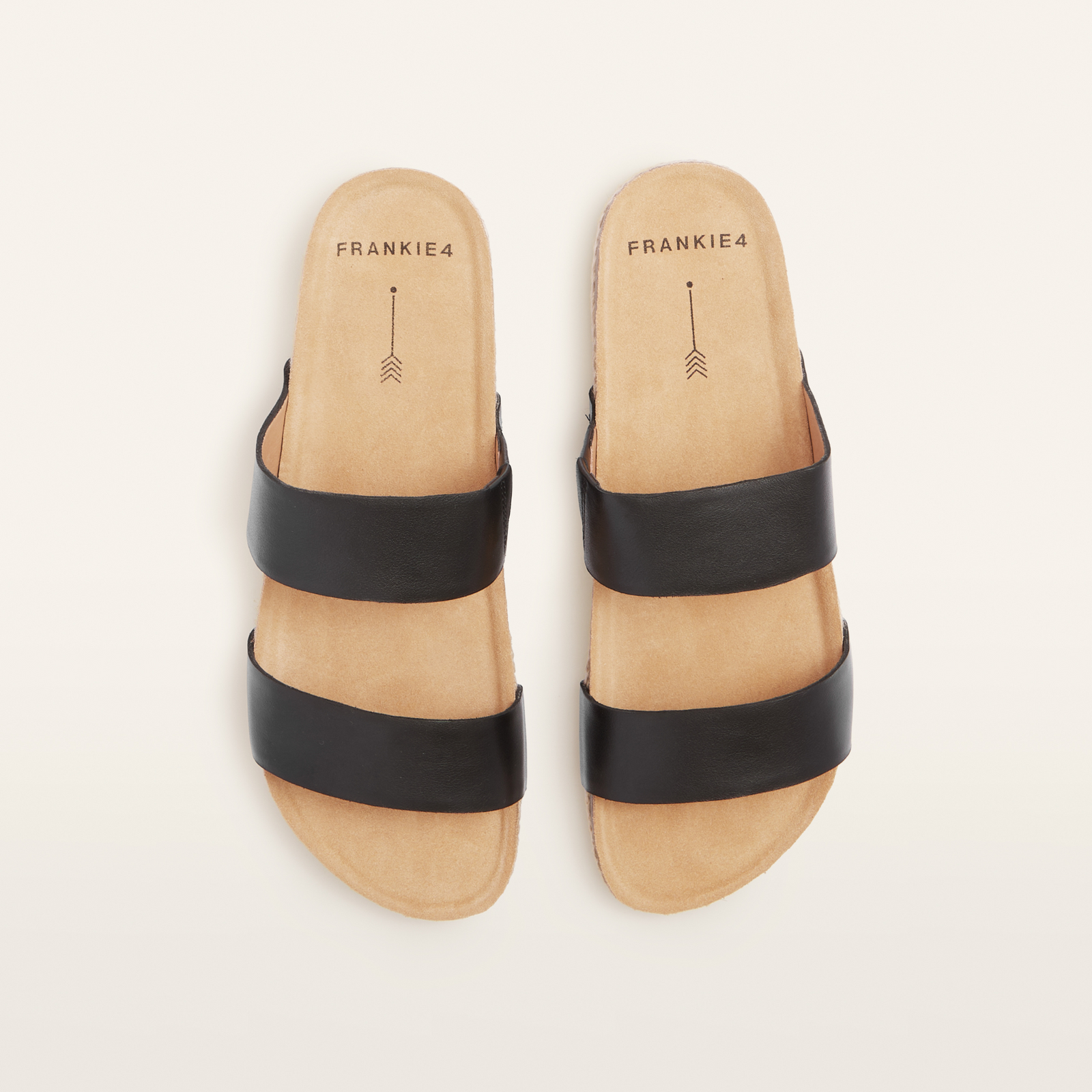 Maria III Black Leather Sandals