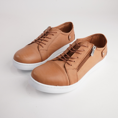 Eg18 Tan Leather Sneakers