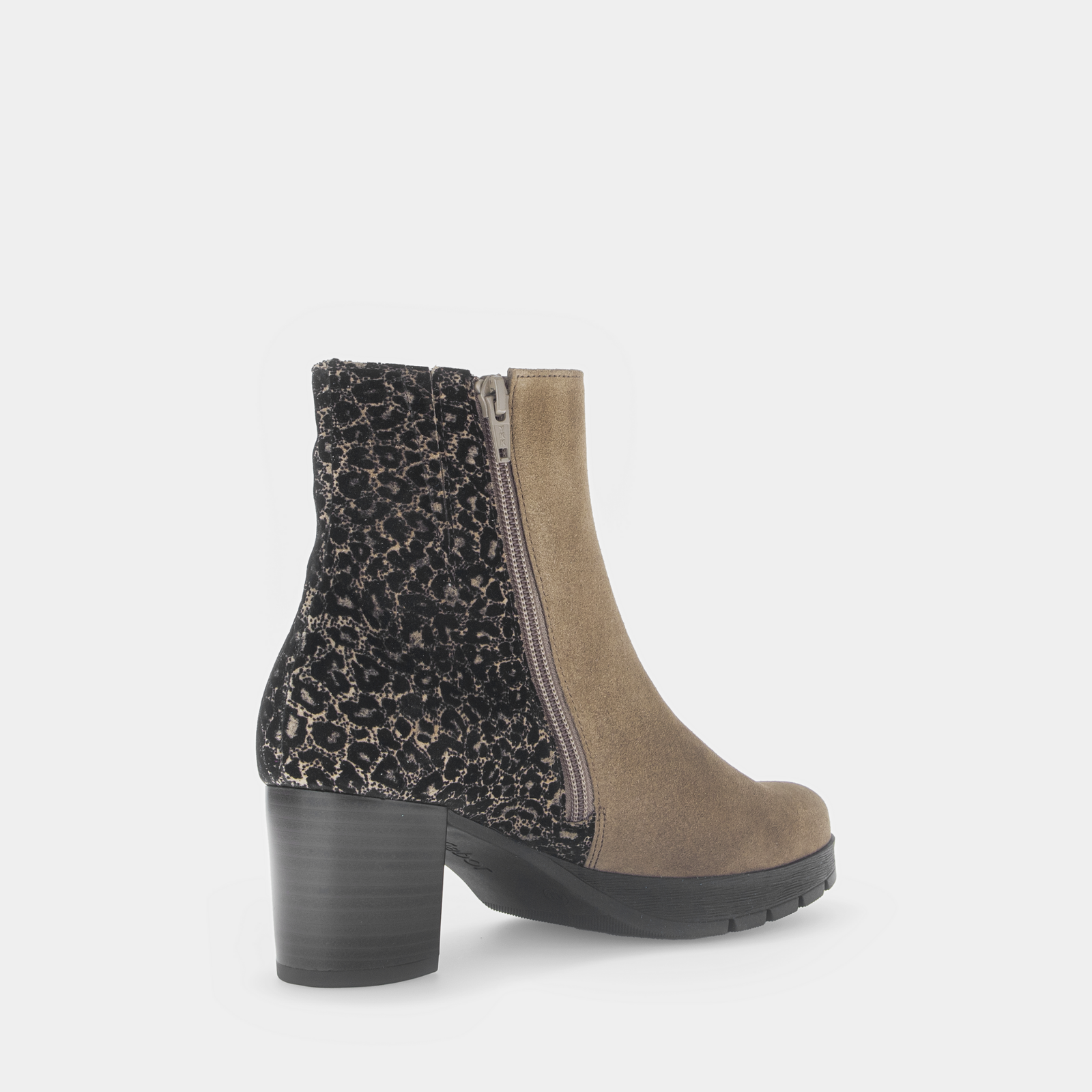 Aurenza Farro/Schwarz Leather Ankle Boots