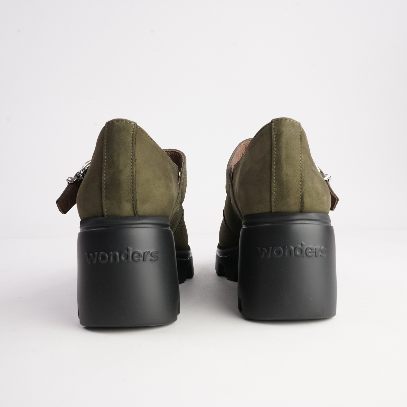 Celine Olive Nubuck Leather Heels