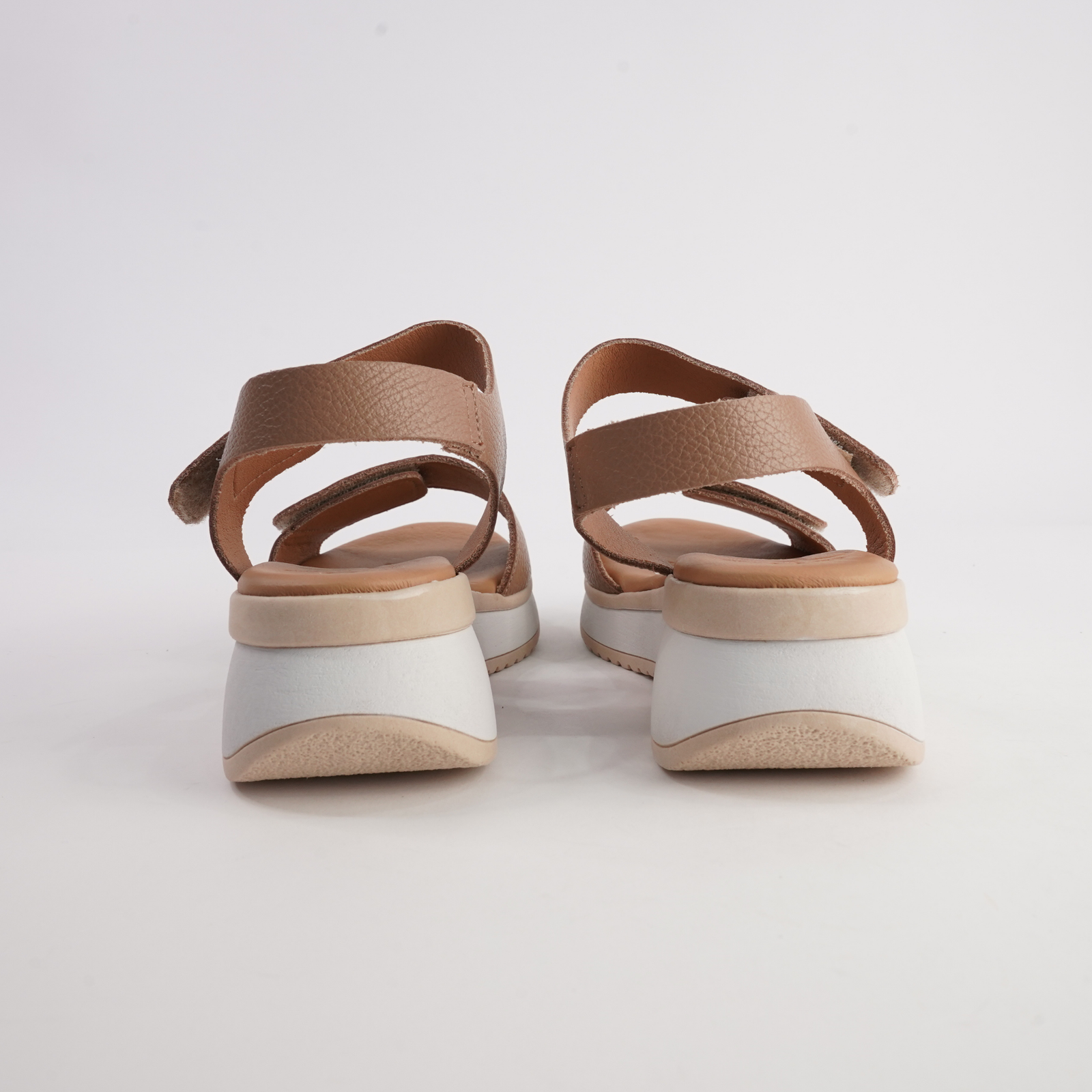 Sabo Taupe Leather Sandals