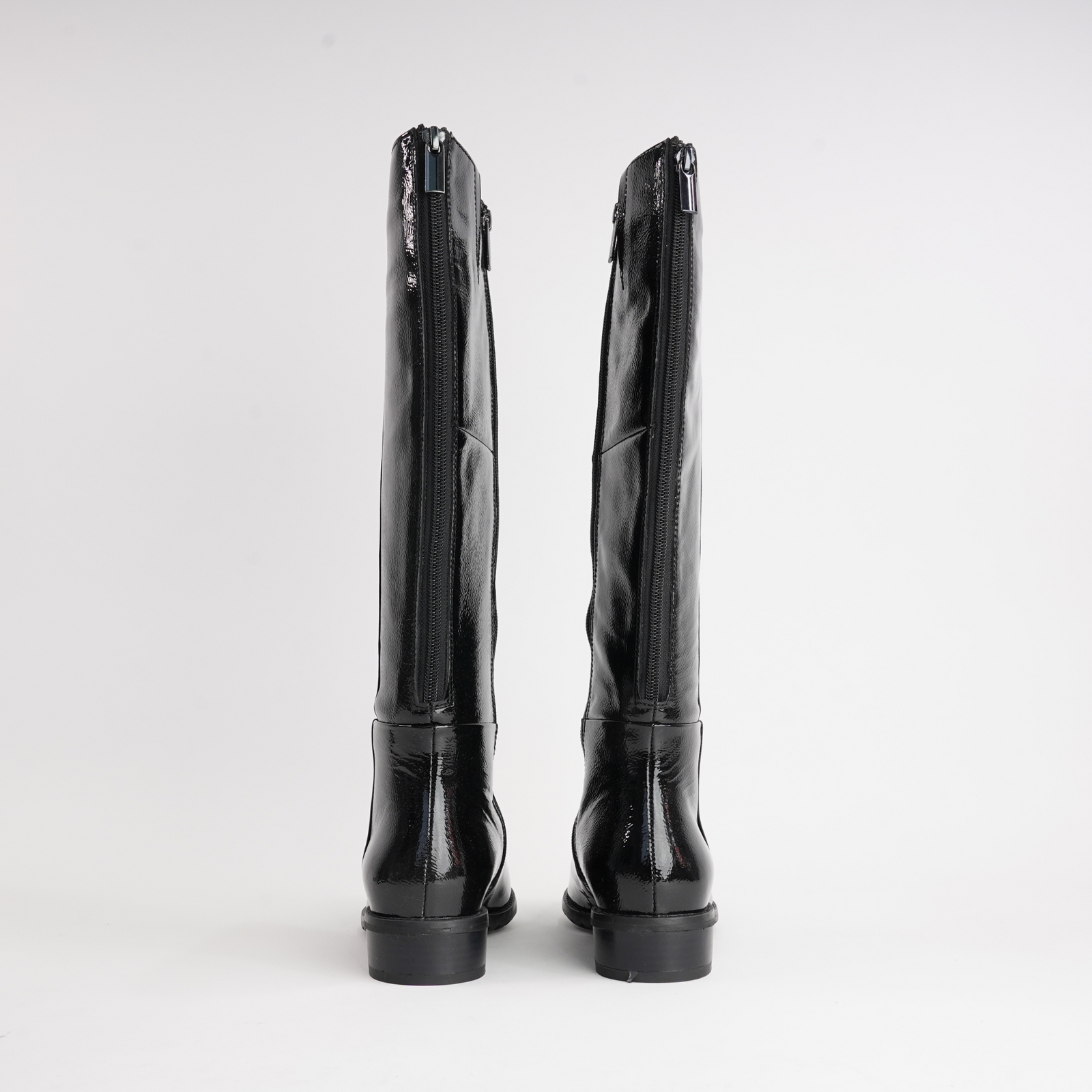 Chiara 01 Black Patent Leather Knee High Boots