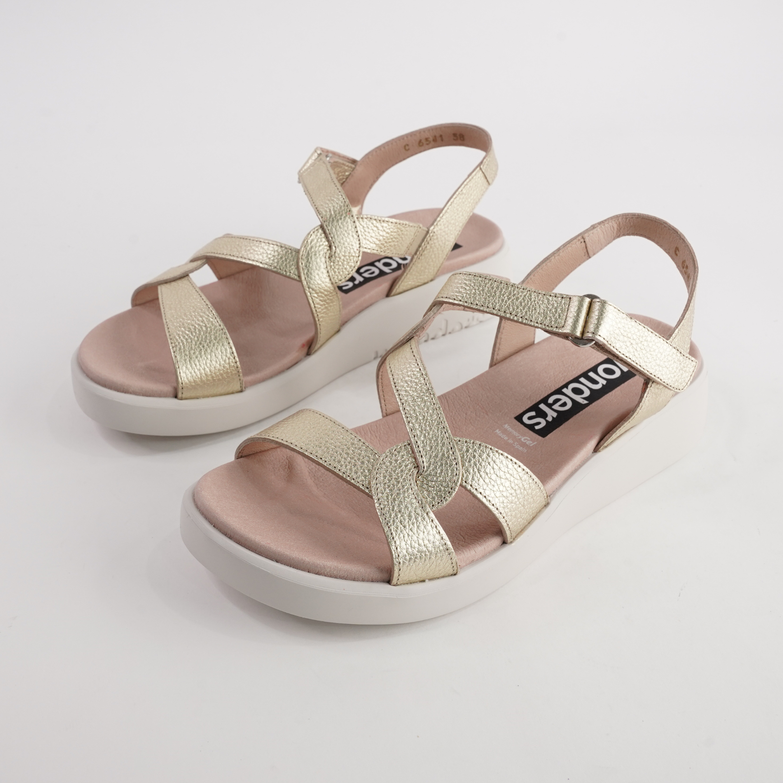 Chantal Platino/ Off White Sole Leather Sandals