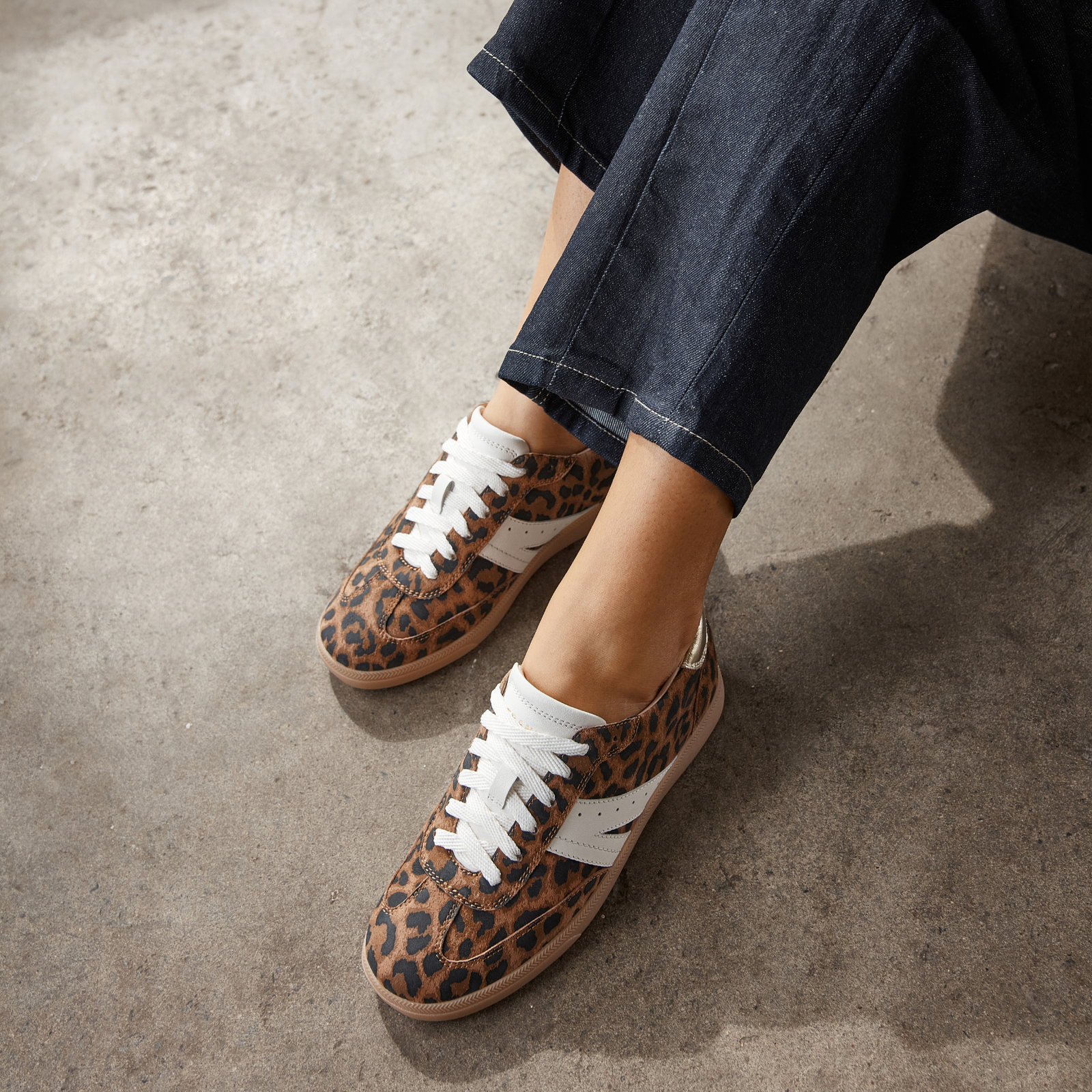 Levi Leopard Print Suede Sneakers