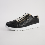 Eg256 Black Leather Sneakers