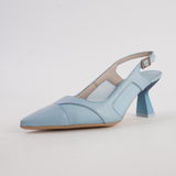 HV254003 Pale Blue Leather Heels