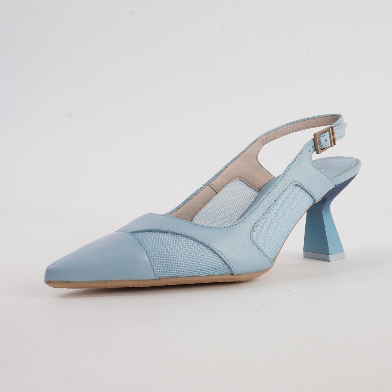 HV254003 Pale Blue Leather Heels
