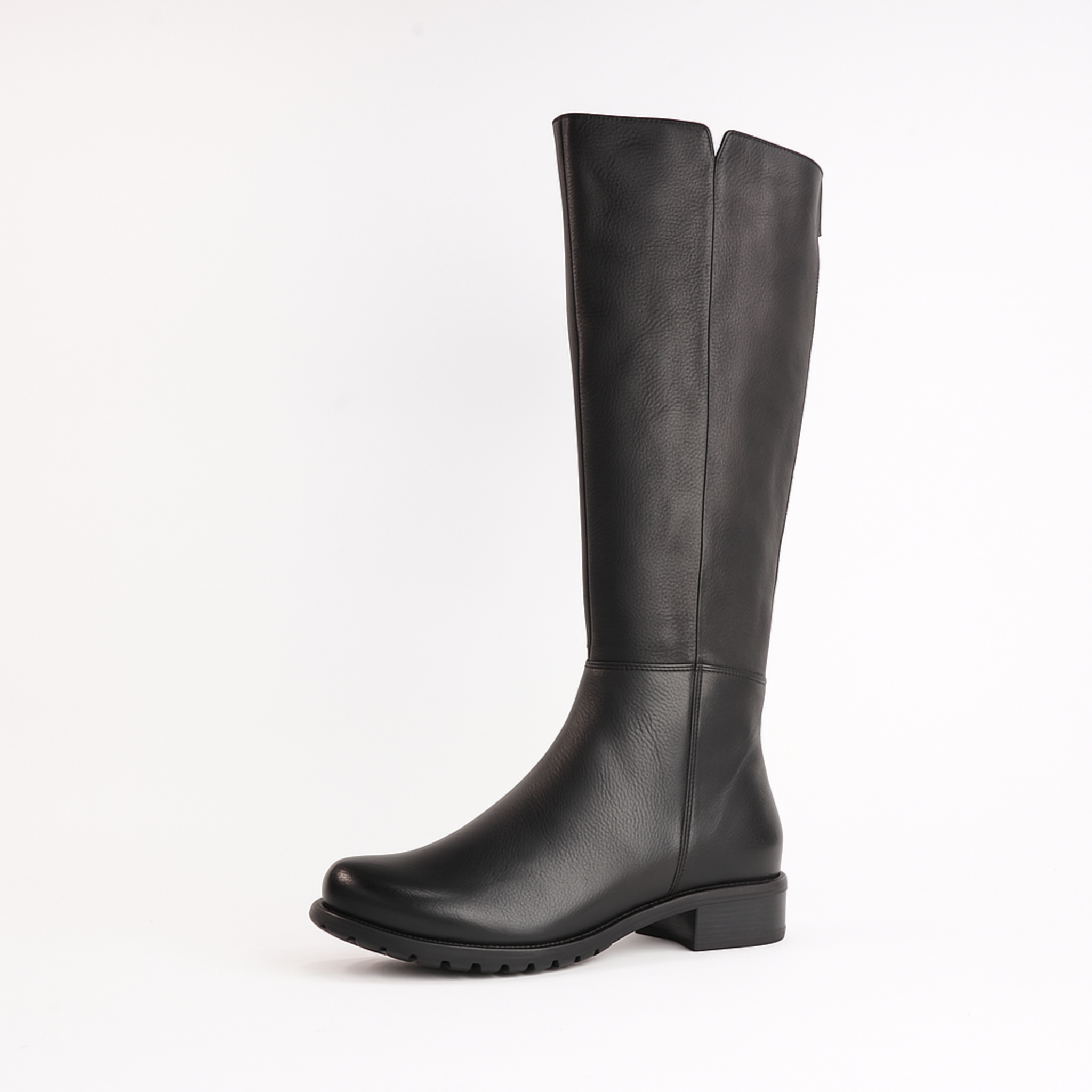 Chiara 01 Black Leather Knee High Boots